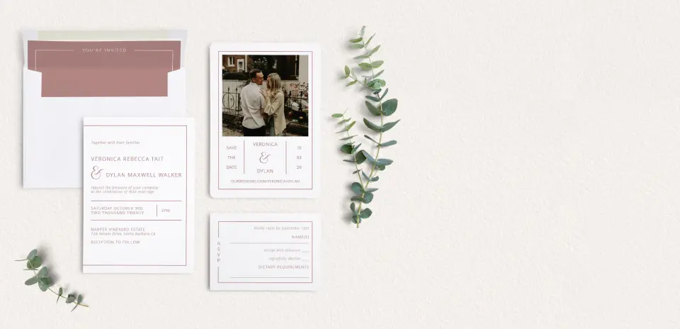 Front of Save the Date Card