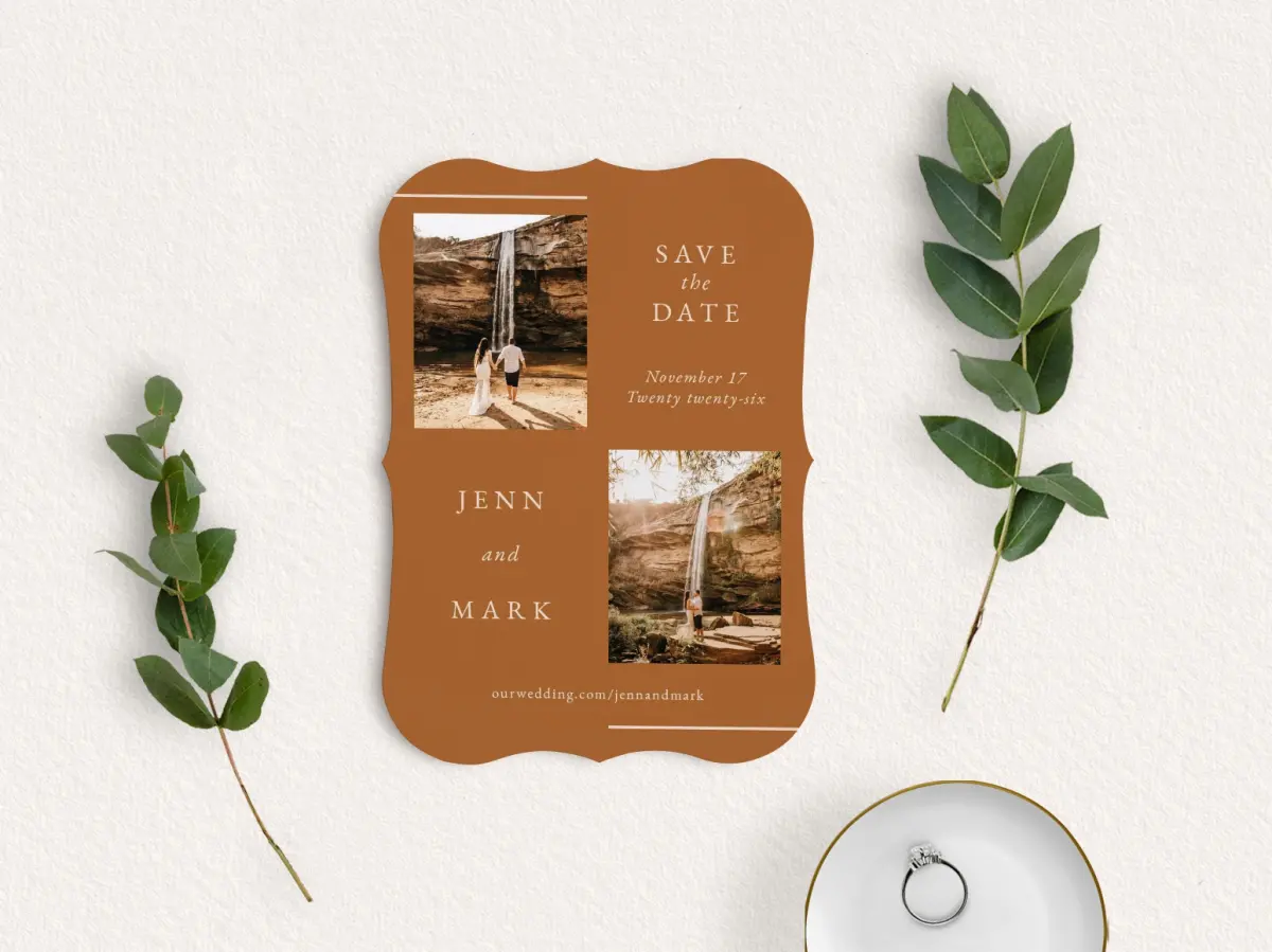Save the Date Card with Optional Guest Addressing Service