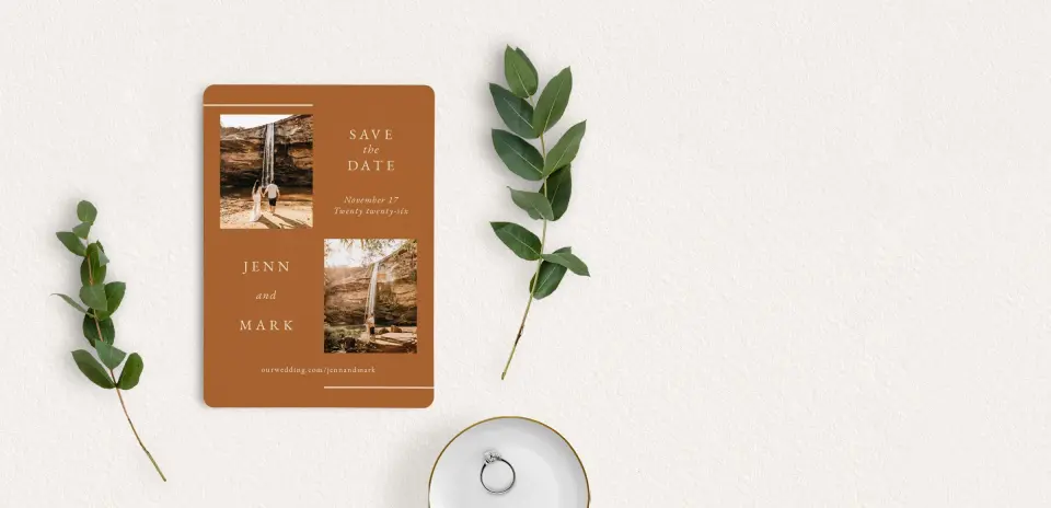 Save the Date Card with Optional Guest Addressing Service