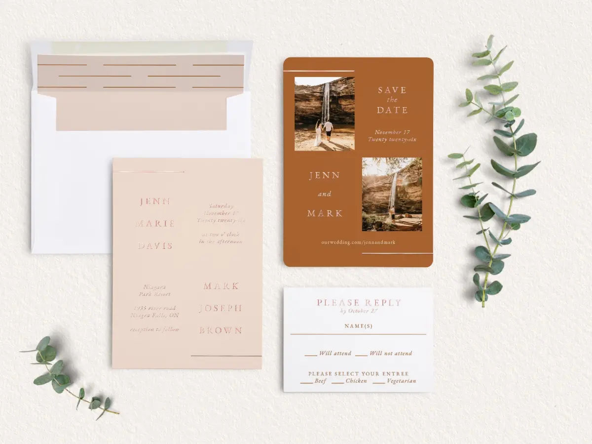 Front of Save the Date Card