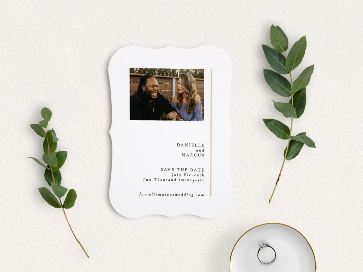 Save the Date Card with Optional Guest Addressing Service