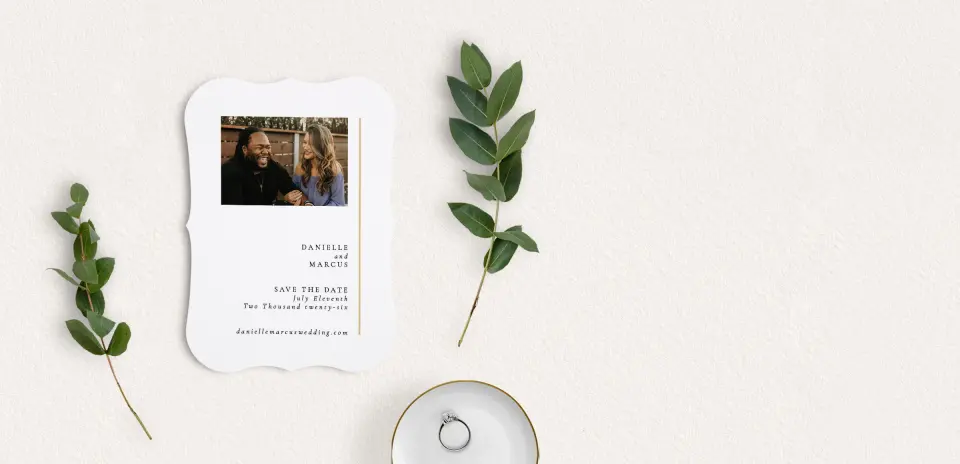 Save the Date Card with Optional Guest Addressing Service