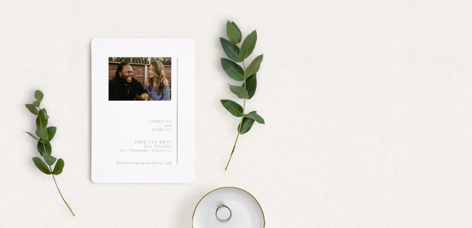 Save the Date Card with Optional Guest Addressing Service