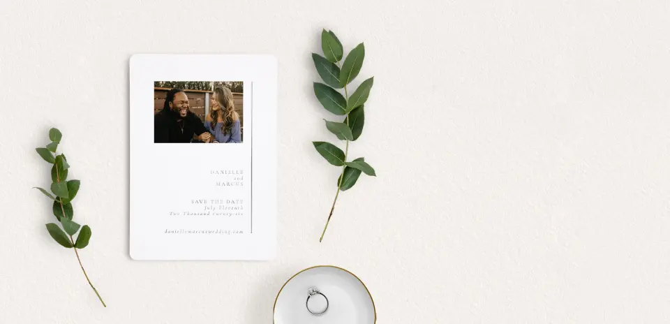 Save the Date Card with Optional Guest Addressing Service