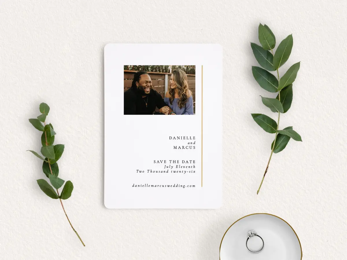 Save the Date Card with Optional Guest Addressing Service