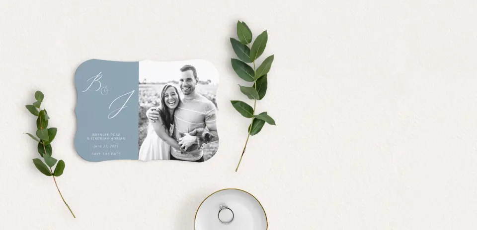 Save the Date Card with Optional Guest Addressing Service