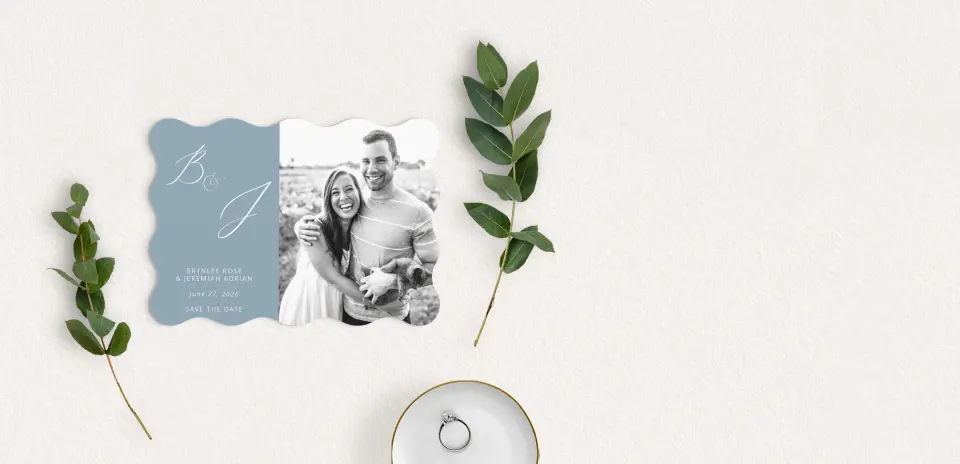 Save the Date Card with Optional Guest Addressing Service