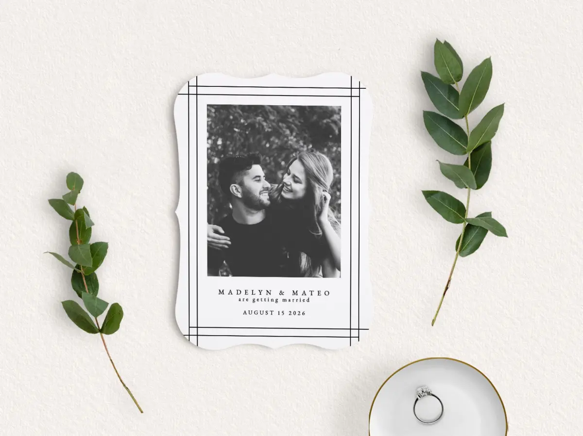 Save the Date Card with Optional Guest Addressing Service