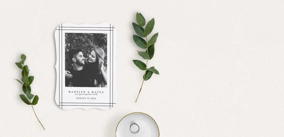 Save the Date Card with Optional Guest Addressing Service
