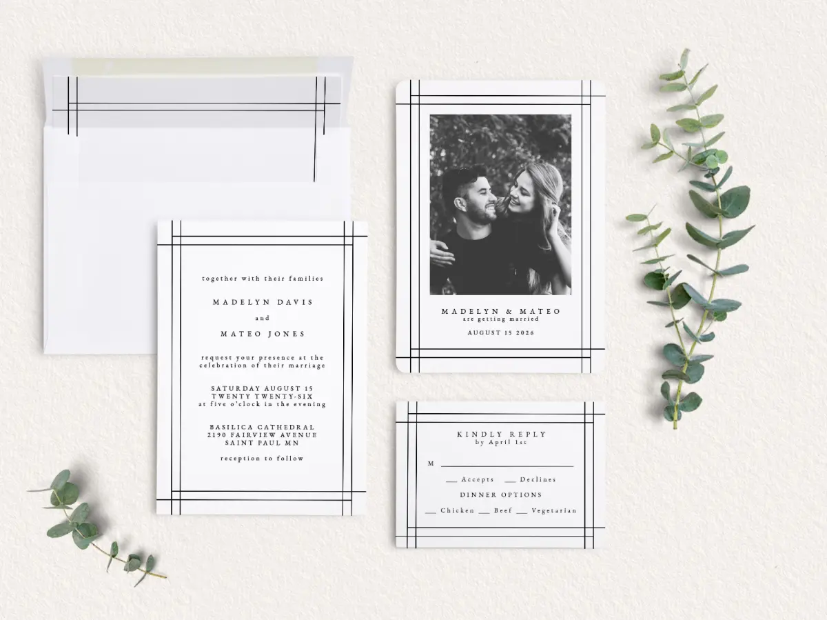 Front of Save the Date Card