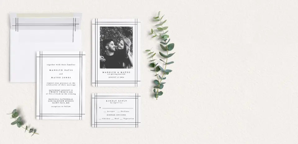 Front of Save the Date Card