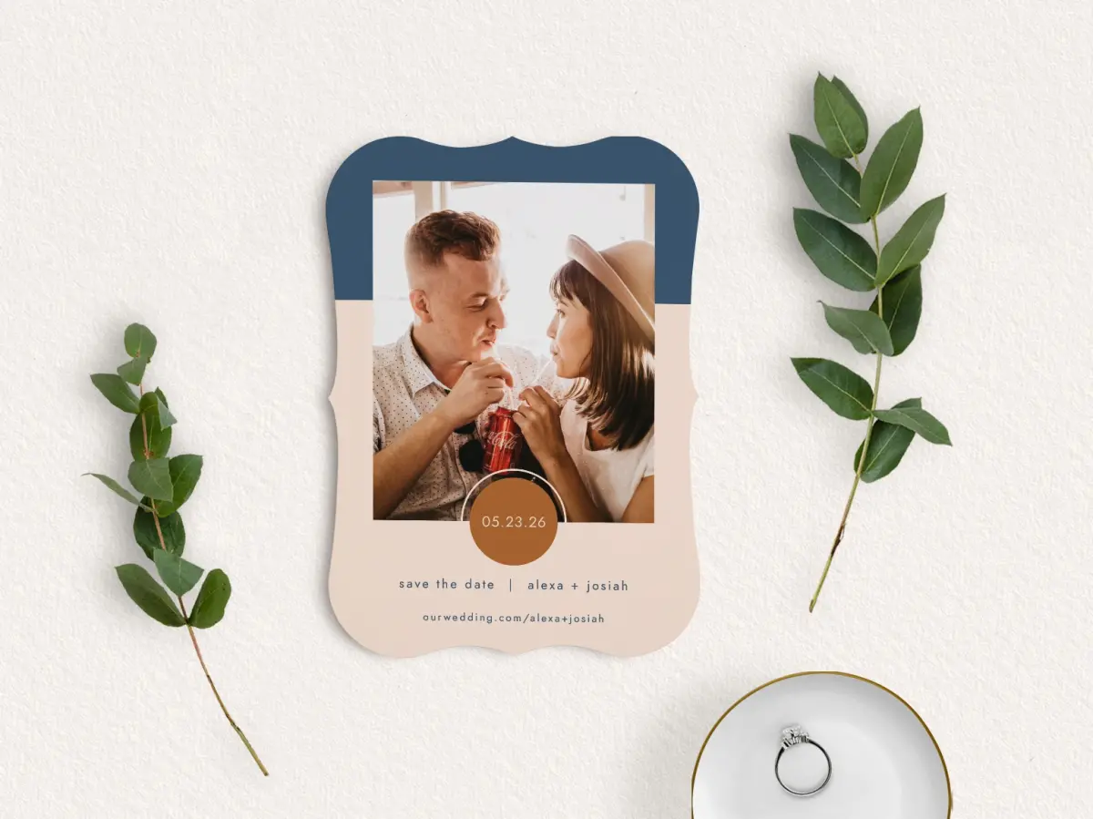 Save the Date Card with Optional Guest Addressing Service