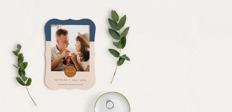 Save the Date Card with Optional Guest Addressing Service