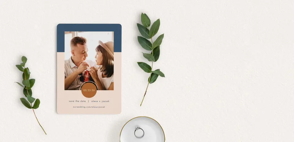 Save the Date Card with Optional Guest Addressing Service