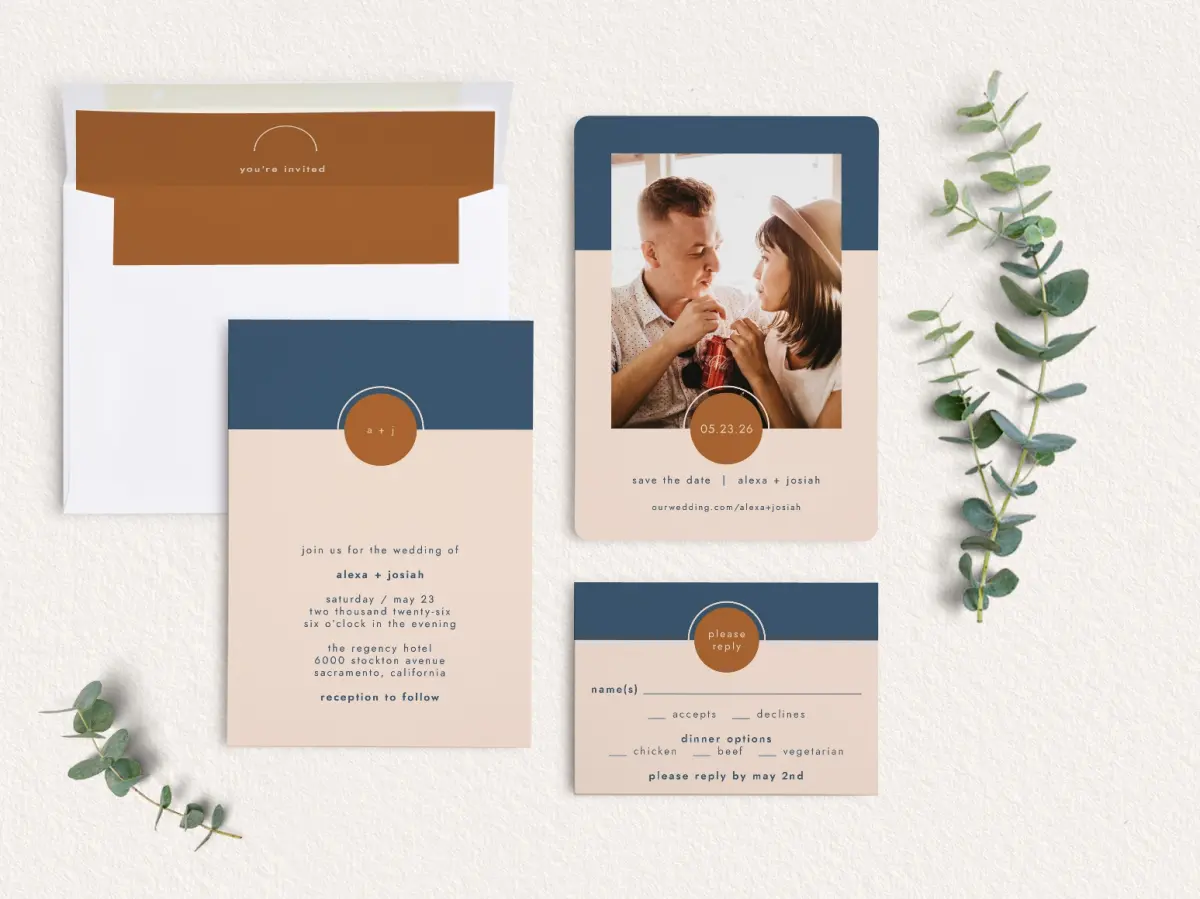 Front of Save the Date Card