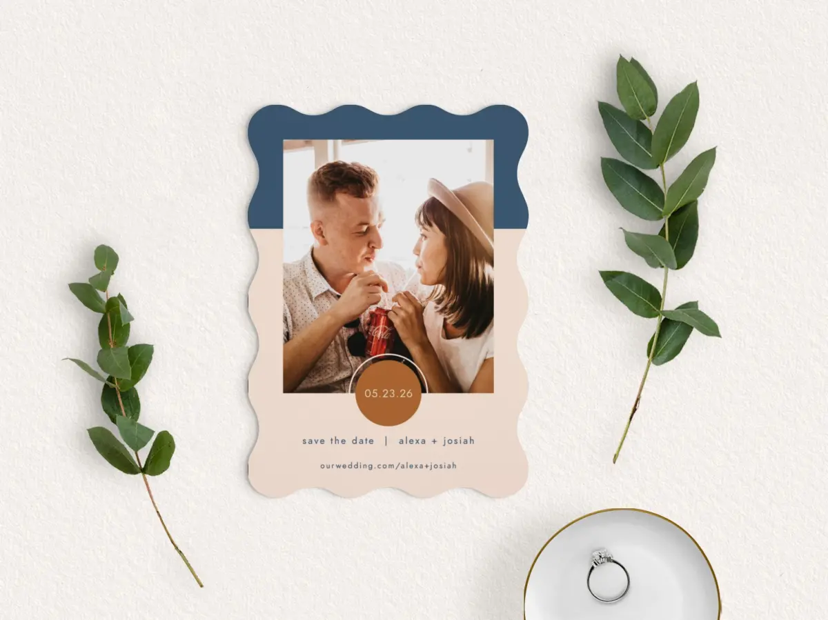 Save the Date Card with Optional Guest Addressing Service