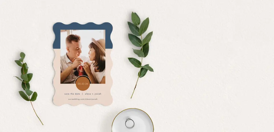 Save the Date Card with Optional Guest Addressing Service