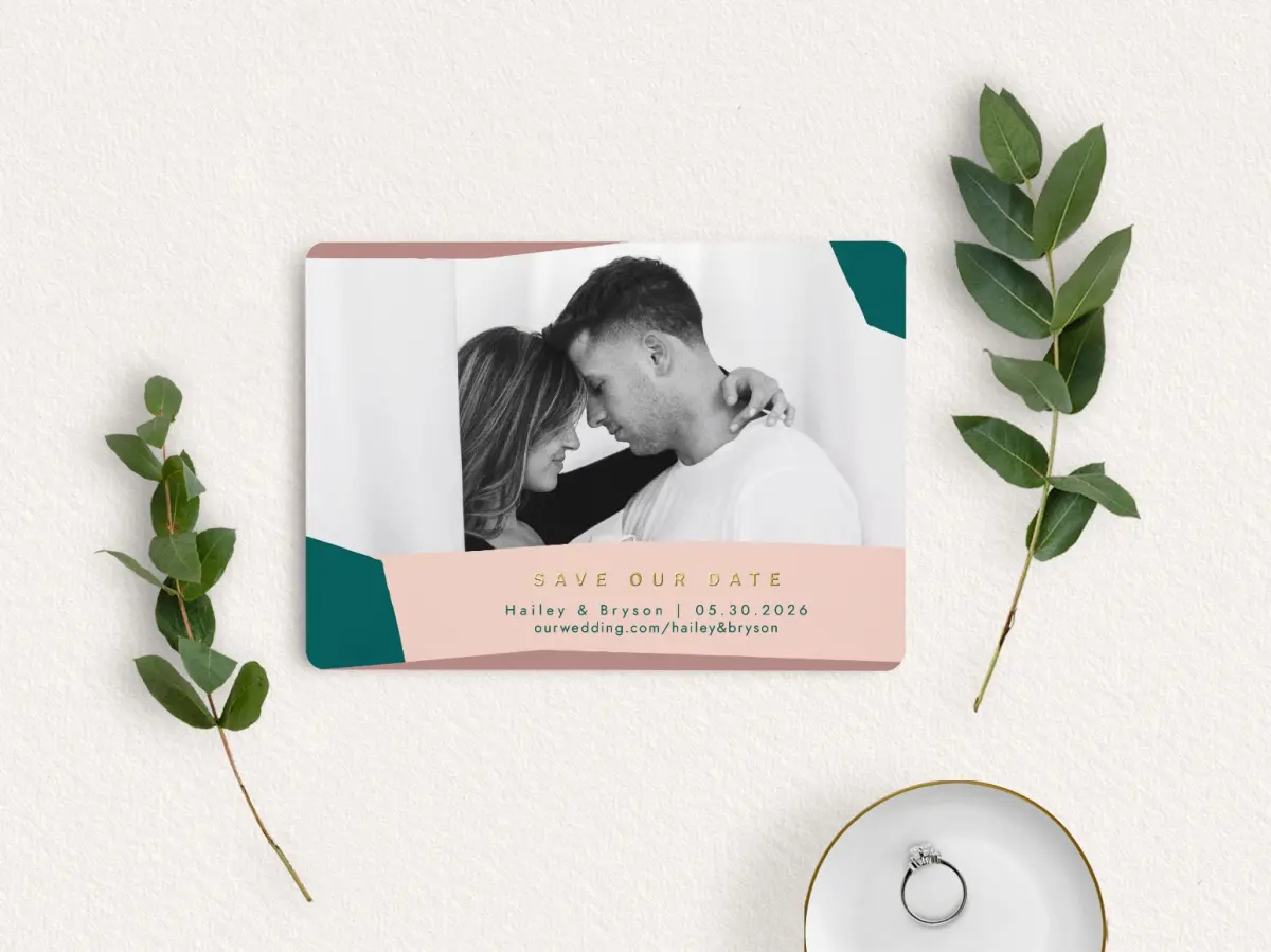 Save the Date Card with Optional Guest Addressing Service