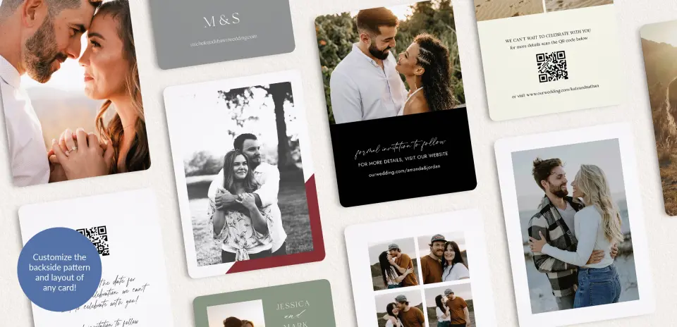 Back of Save the Date Card