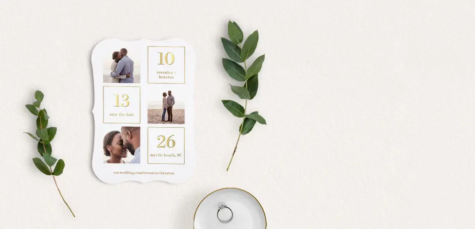 Save the Date Card with Optional Guest Addressing Service