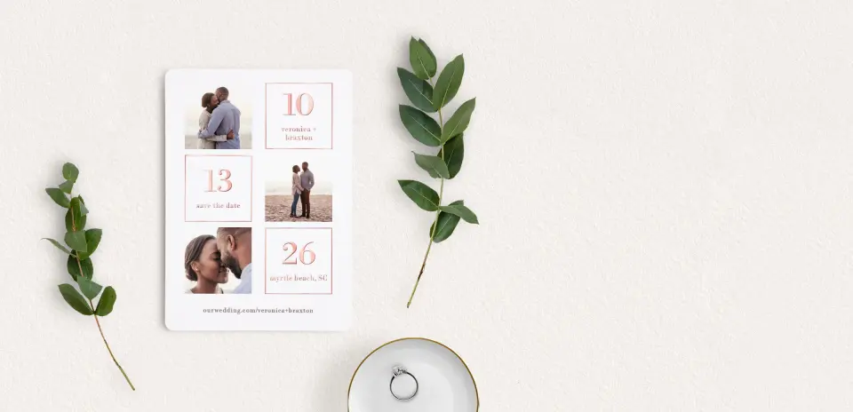 Save the Date Card with Optional Guest Addressing Service
