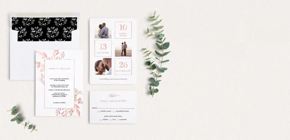Front of Save the Date Card