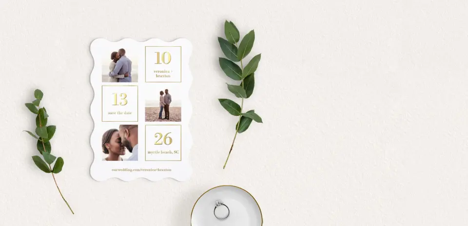 Save the Date Card with Optional Guest Addressing Service