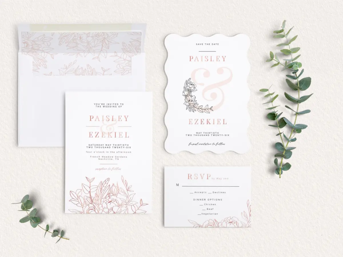 Front of Save the Date Card