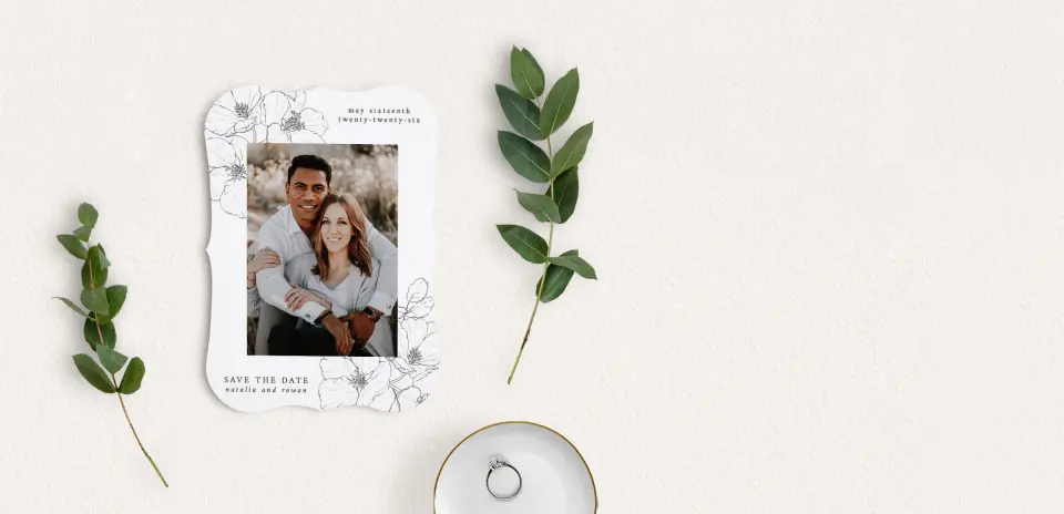 Save the Date Card with Optional Guest Addressing Service