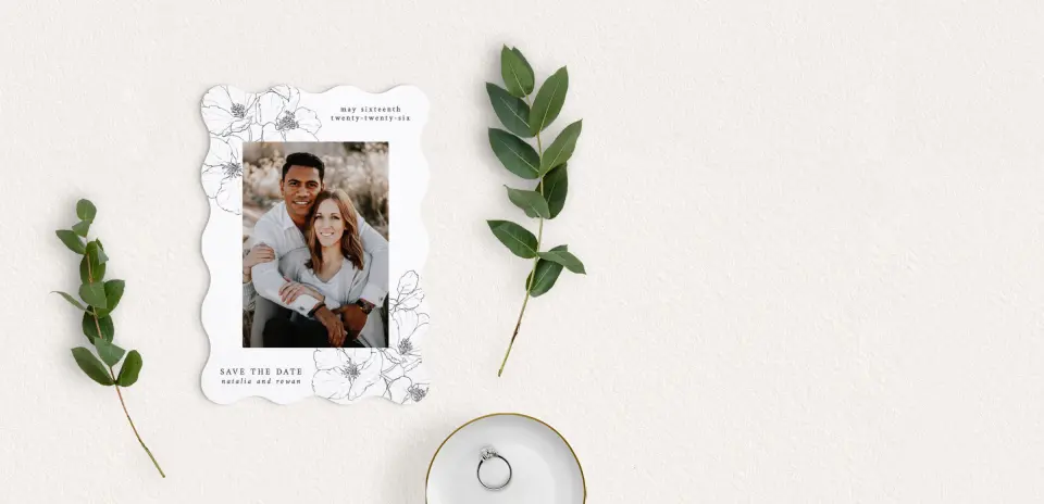Save the Date Card with Optional Guest Addressing Service