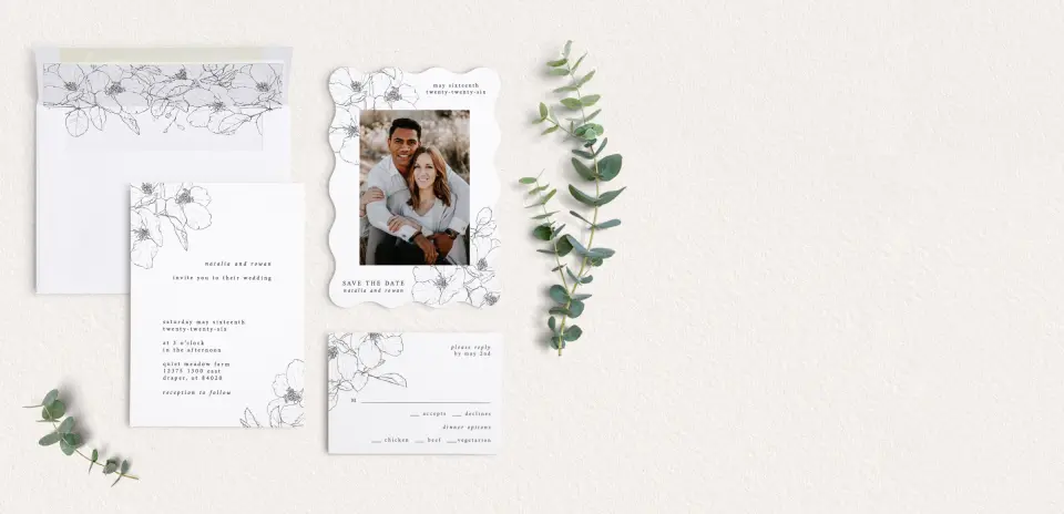 Front of Save the Date Card
