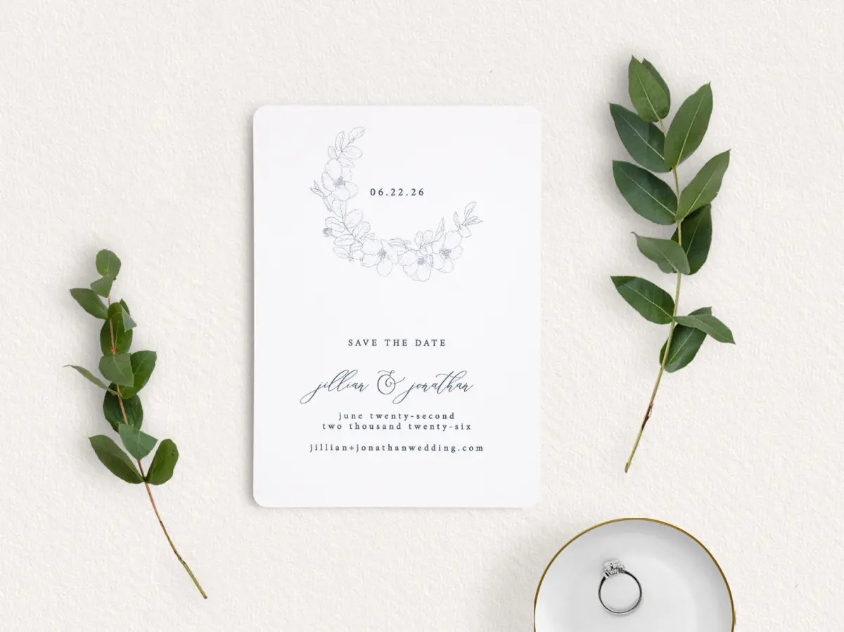 Save the Date Card with Optional Guest Addressing Service