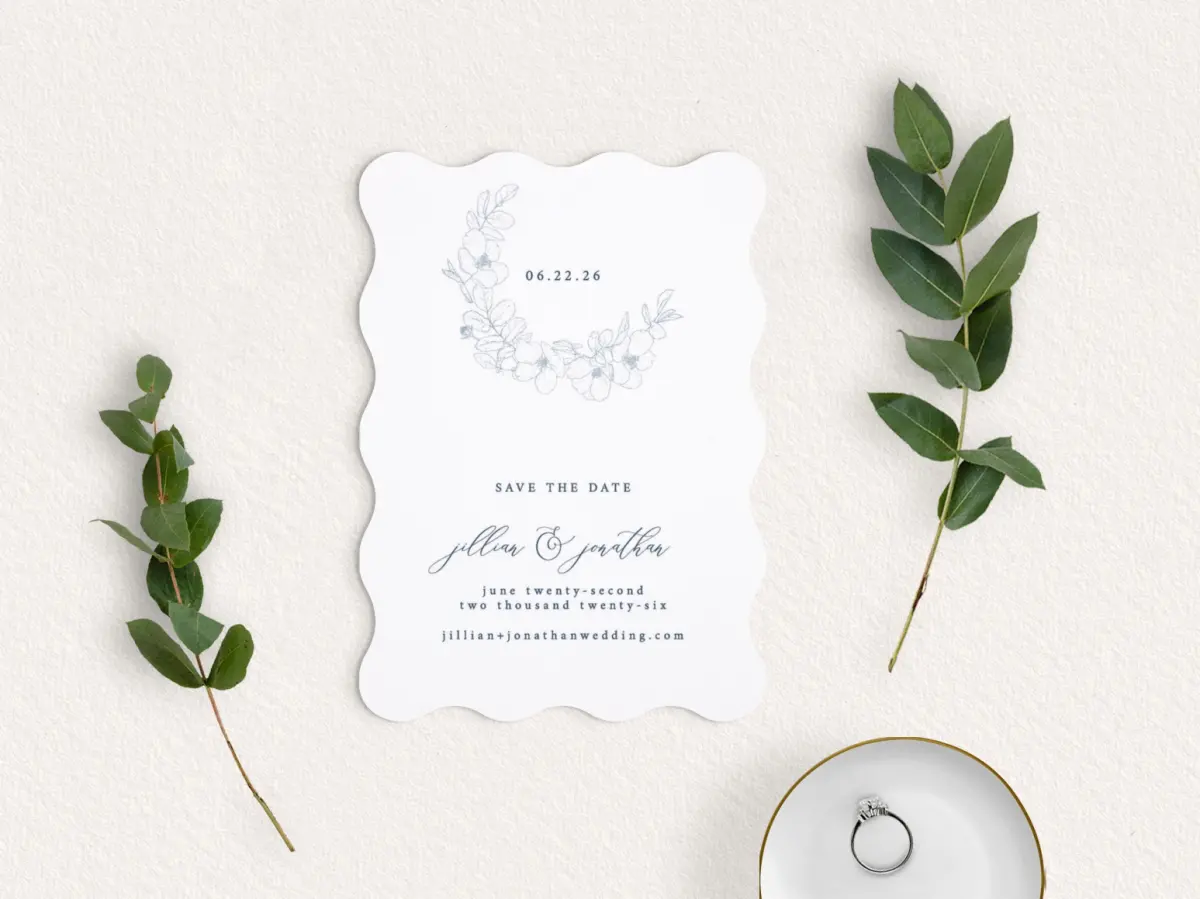 Save the Date Card with Optional Guest Addressing Service
