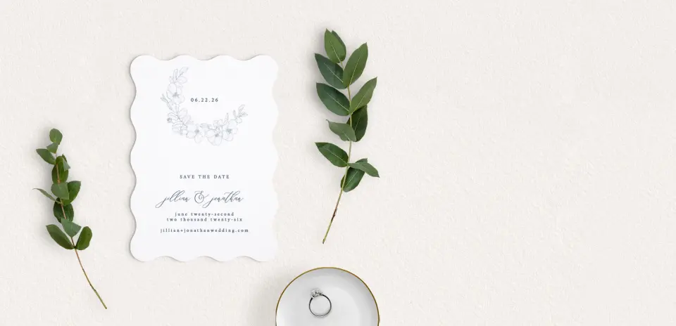 Save the Date Card with Optional Guest Addressing Service