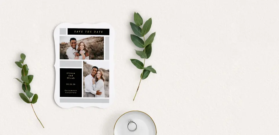 Save the Date Card with Optional Guest Addressing Service