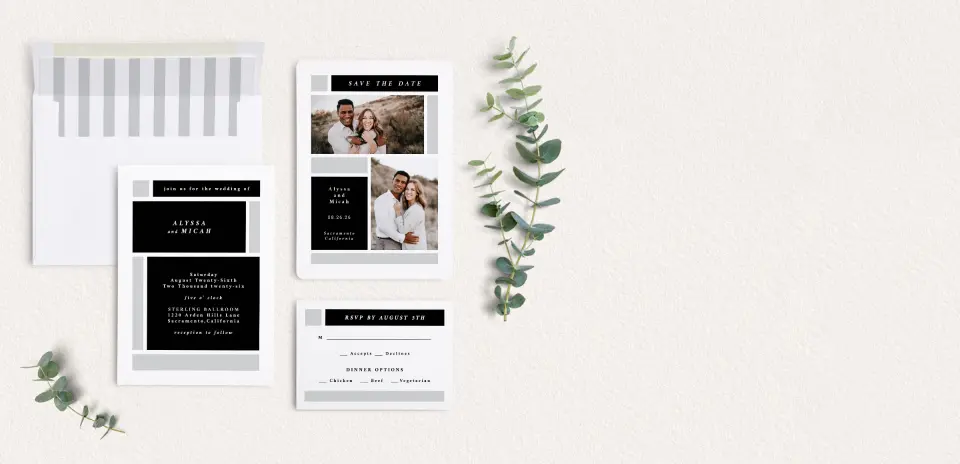 Front of Save the Date Card