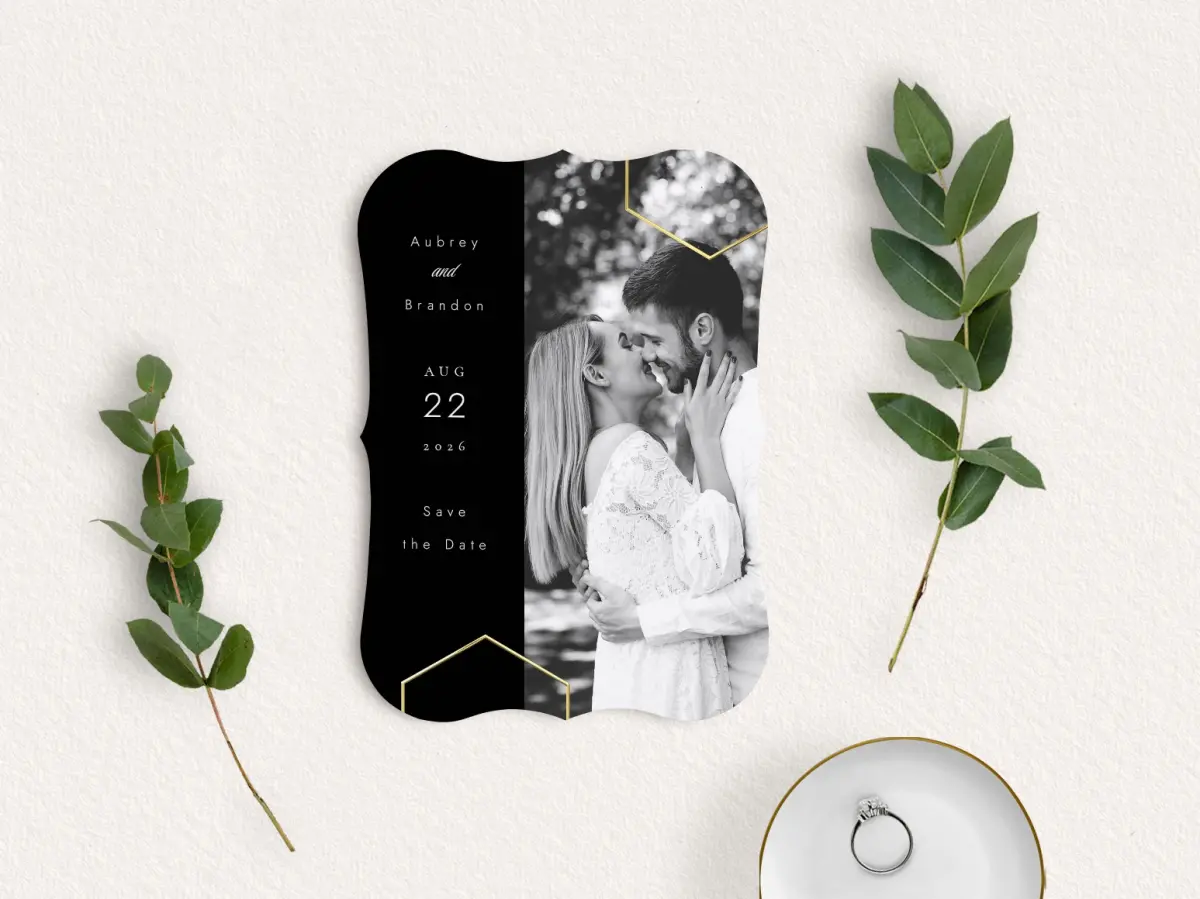 Save the Date Card with Optional Guest Addressing Service