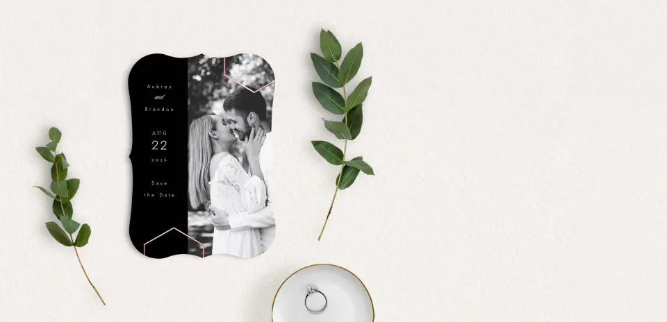 Save the Date Card with Optional Guest Addressing Service