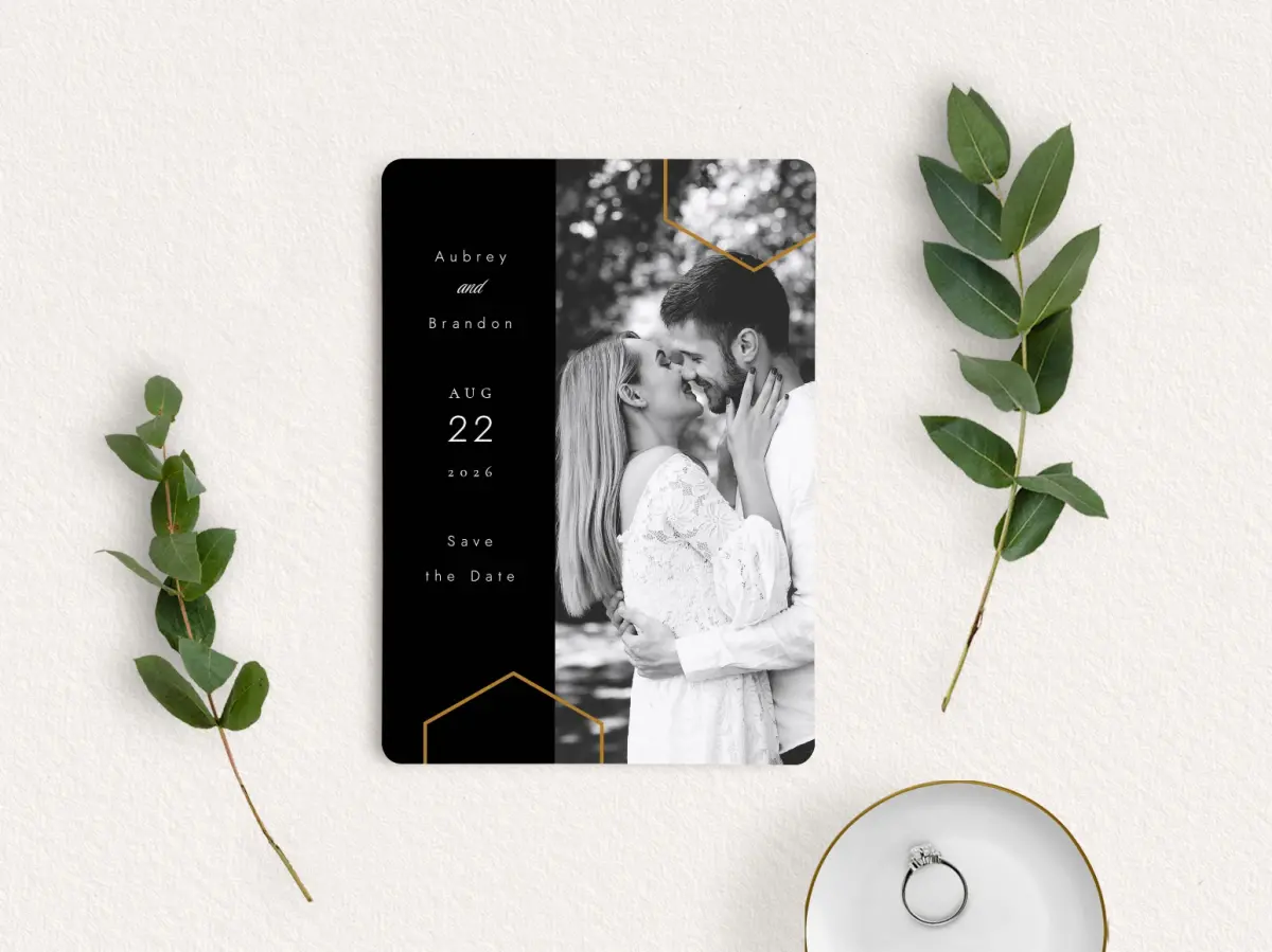 Save the Date Card with Optional Guest Addressing Service