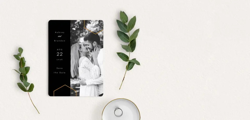 Save the Date Card with Optional Guest Addressing Service