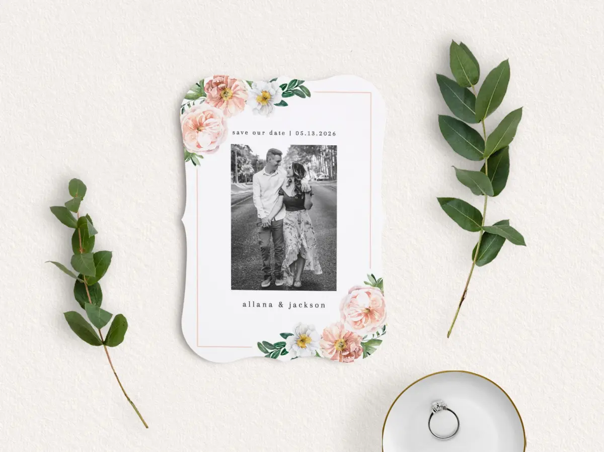 Save the Date Card with Optional Guest Addressing Service