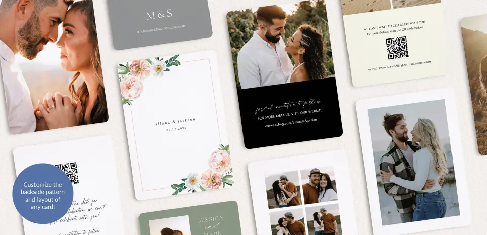 Back of Save the Date Card