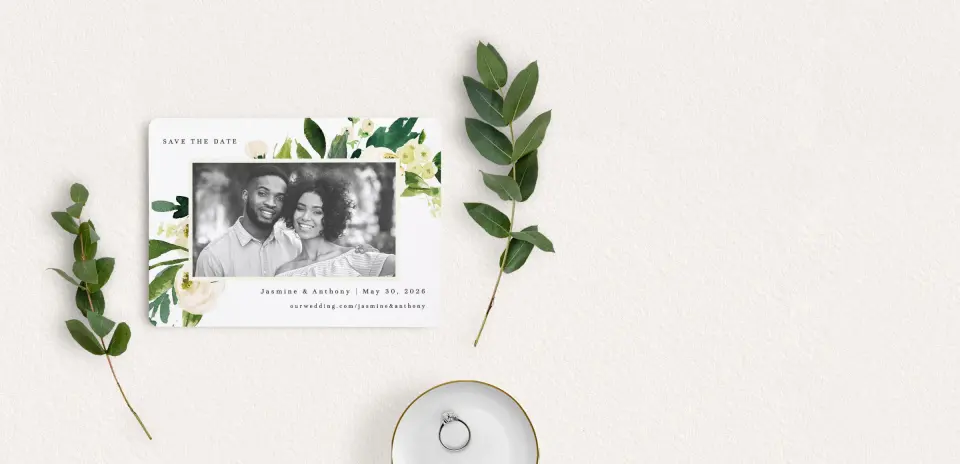 Save the Date Card with Optional Guest Addressing Service