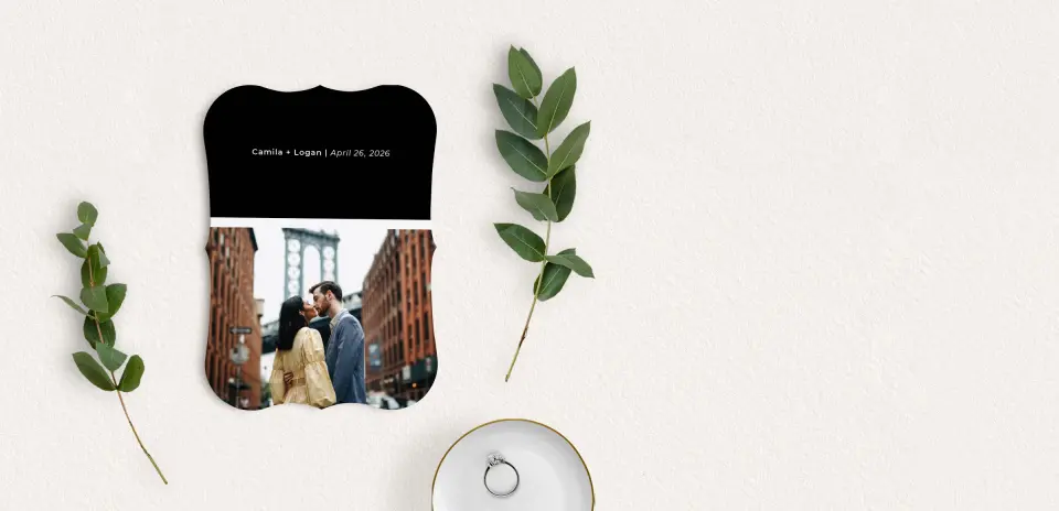 Save the Date Card with Optional Guest Addressing Service