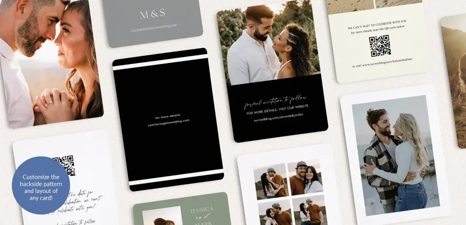 Back of Save the Date Card