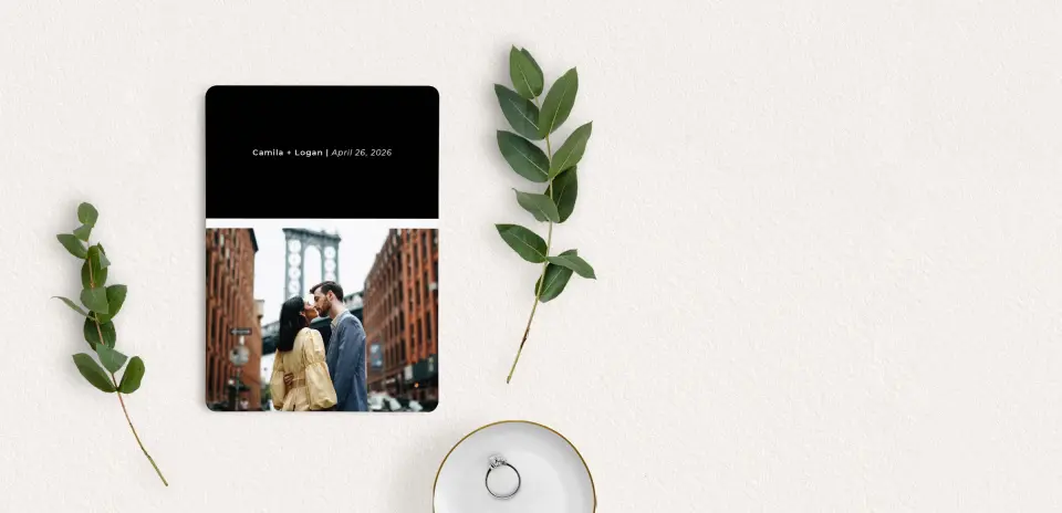 Save the Date Card with Optional Guest Addressing Service