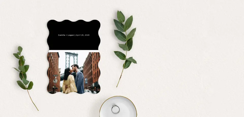 Save the Date Card with Optional Guest Addressing Service