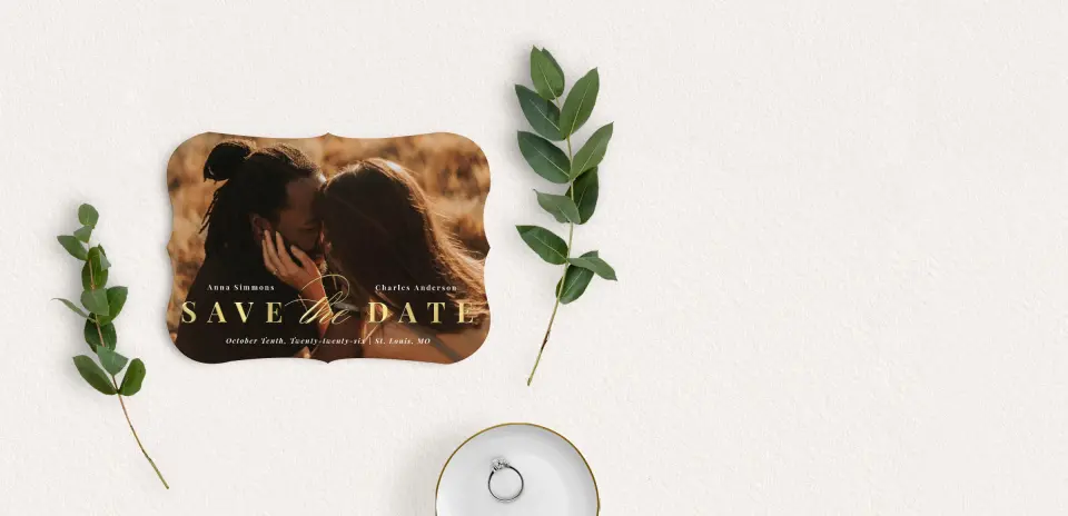 Save the Date Card with Optional Guest Addressing Service