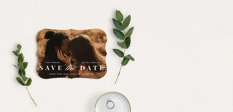 Save the Date Card with Optional Guest Addressing Service