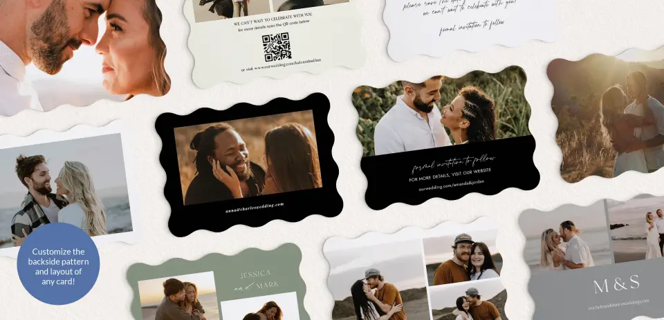 Back of Save the Date Card